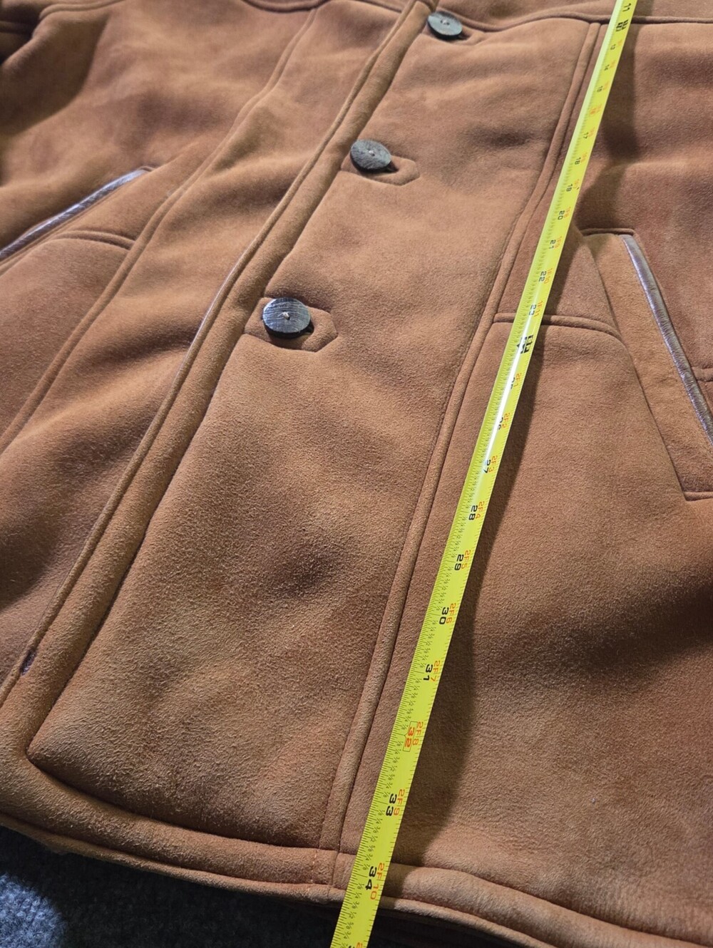 Vintage Lone Pine Shearling Coat 48 Real Leather Sheepskin - Picture 14 of 15